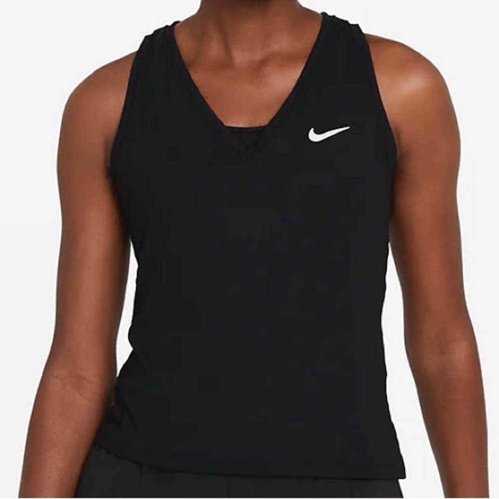 Nike Black Tank Top with White Swoosh